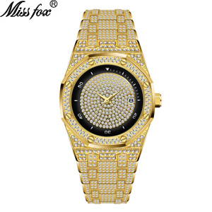 Montre pour homme à quartz haut de gamme, entièrement sertie de diamants, étanche, best-seller. Vente directe d'usine. En stock. - Product Image 1