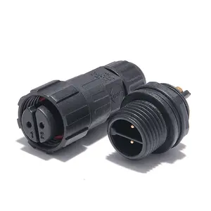M16 rear mounted male pin panel 2P 3P 4P 5P threaded aviation plug and socket IP68 Waterproof Connector