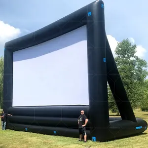 120/150/170 Inches Outdoor Oxford 16:9 Ratio Inflatable Screen Front Rear Projection Movie Screen Inflatable For Wholesale