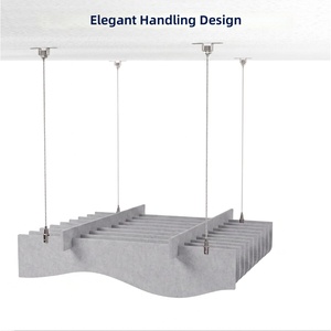 Wellenförmige Hängende Akustik-Wolke Polyesterfaser Schallabsorber für Decken-Echoreduktion Büro-Inneneinrichtung - Product Image 6