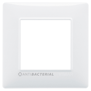 Plaque de porte antibactérienne blanche Vimar 8x13cm - Product Image 1