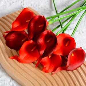 Wholesale Pu Simulation Flower Feel <strong>Call</strong> Lily Wedding Holding Flower Home Decoration Artificial <strong>Call</strong> Lily Flowers -White Purple - Product Image 3