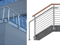 Rampe de sécurité commerciale en aluminium pour la protection des plateformes extérieures et des structures surélevées