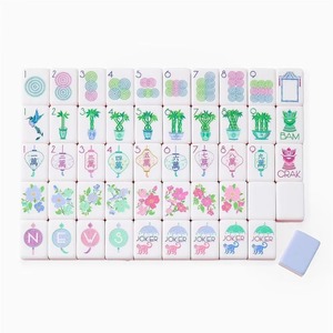 Juego de Fichas de Mahjong Americanas de Acrílico de 4 Capas con Grabado Personalizado, 160 Piezas, Fichas de Mahjong Naranja de Lujo - Product Image 2