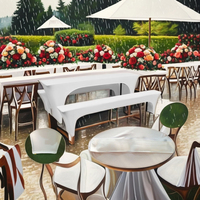 Ensemble de nappes extensibles en Spandex de marque 4ft 6ft 3 pièces couverture de bière pour les banquets de fête en plein air intérieurs techniques tricotées usage domestique