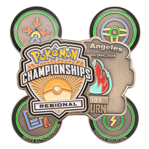 เหรียญโลหะเคลือบอ่อนท้าทายโลหะเคลือบสีทองแบบ2D งานตามสั่ง - Product Image 2