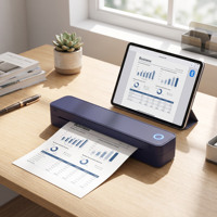 Printer Thermal Portabel A4 Grosir USB 203/304DPI 210-216mm Printer Nirkabel Tanpa Tinta untuk Dokumen