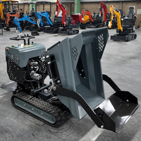 Meilleure Vente : Mini-Dumper sur Chenilles Loncin 302cc à Essence, Chargeur Hydraulique Auto-chargeur, Brouette Motorisée sur Chenilles pour Jardinage et Construction