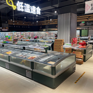 Congélateur commercial avec intérieur en aluminium et contrôle numérique de la température pour la présentation d'aliments surgelés en supermarché - Product Image 3