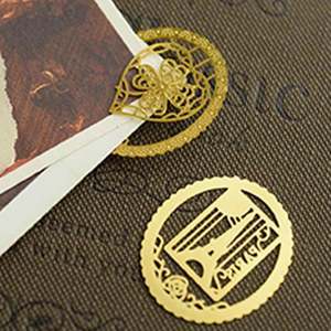 Marque-page en métal personnalisé avec logo Cadeau de bureau de marque - Product Image 2