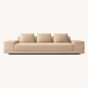 Luxury Wood Frame Indoor Home Furniture Sofa Set Leisure Best-selling Velvet Cotton Linen Sofa for Interior Living Room Hall