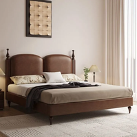 Lit de rangement de luxe moderne haut de gamme avec cadre en cuir véritable, ensemble de chambre à coucher, lit double, king size, queen size, écologique