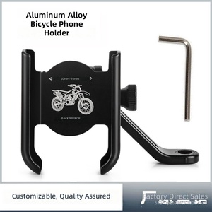 Soporte de Teléfono para Motocicleta de Aleación de Aluminio, Soporte de Manillar Metálico Universal para Motociclistas, Soporte para Teléfono Inteligente para Bicicleta - Product Image 5