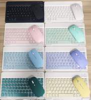 OEM özelleştirilmiş Kablosuz 2.4G RGB Arkadan Aydınlatmalı Tablet PC Ofis Mouse Klavye Seti Su Geçirmez Darbeye Dayanıklı Konferans Taşınabilir Stokta