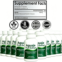 Complément en capsules de 1000 mg d'extrait de fruits et d'herbes (Maca, Aguaje) en poudre, marque privée OEM, pour la prise de poids et le soutien de la courbe corporelle - Vente en gros