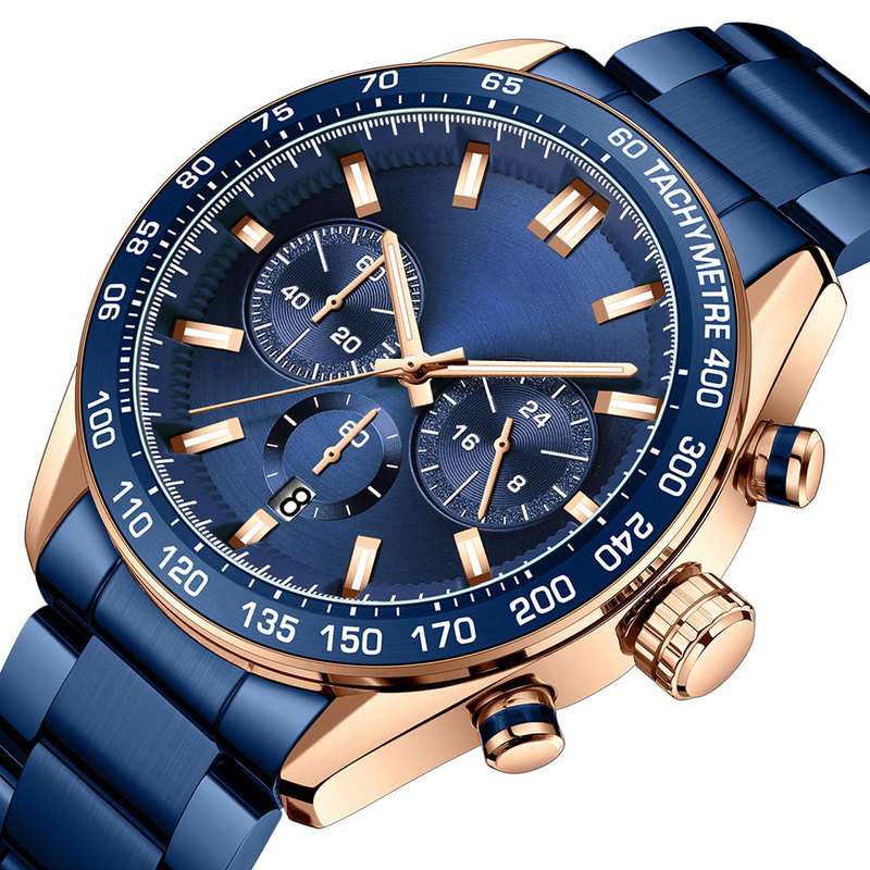 Luxury 43mm Dial Diameter Quartz Wristwatches