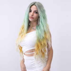 2025 nouvelle Explosion t-forme dentelle instantanée cheveux bouclés ondulés vague de corps vague d'eau chimique fibres de soie coiffure pour dames modèle - Product Image 1