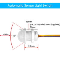 Saklar Sensor Gerak Mini Closet PIR Smart Switch 110V 220V LED PIR Infrared Deteksi Sensor Gerak Otomatis Saklar Lampu Sensor