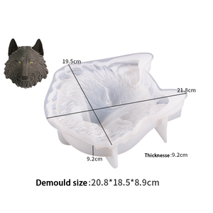 Stampi in Silicone DLD per Resina Cristallina Fai-da-Te, Decorazioni da Parete, Pendenti Oversize a Forma di Testa di <span class=keywords><strong>Leone</strong></span> e <span class=keywords><strong>Lupo</strong></span> - Product Image 2