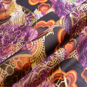 Modern Sparkle Shiny Ready Goods Printed Silk Metallic Lurex Jacquard Fabric for Charming Clothes