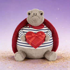 [¡OFERTA!], Jellycat, 26.ª Edición, Peluche de Tortuga Romántica de San Valentín de 28 cm, Regalo para Parejas, Animal de Peluche con Temática de Corazón - Product Image 3