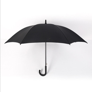 Haute qualité bonne qualité 8 côtes noir ouverture automatique parapluie droit étanche à la pluie J poignée parapluie - Product Image 1