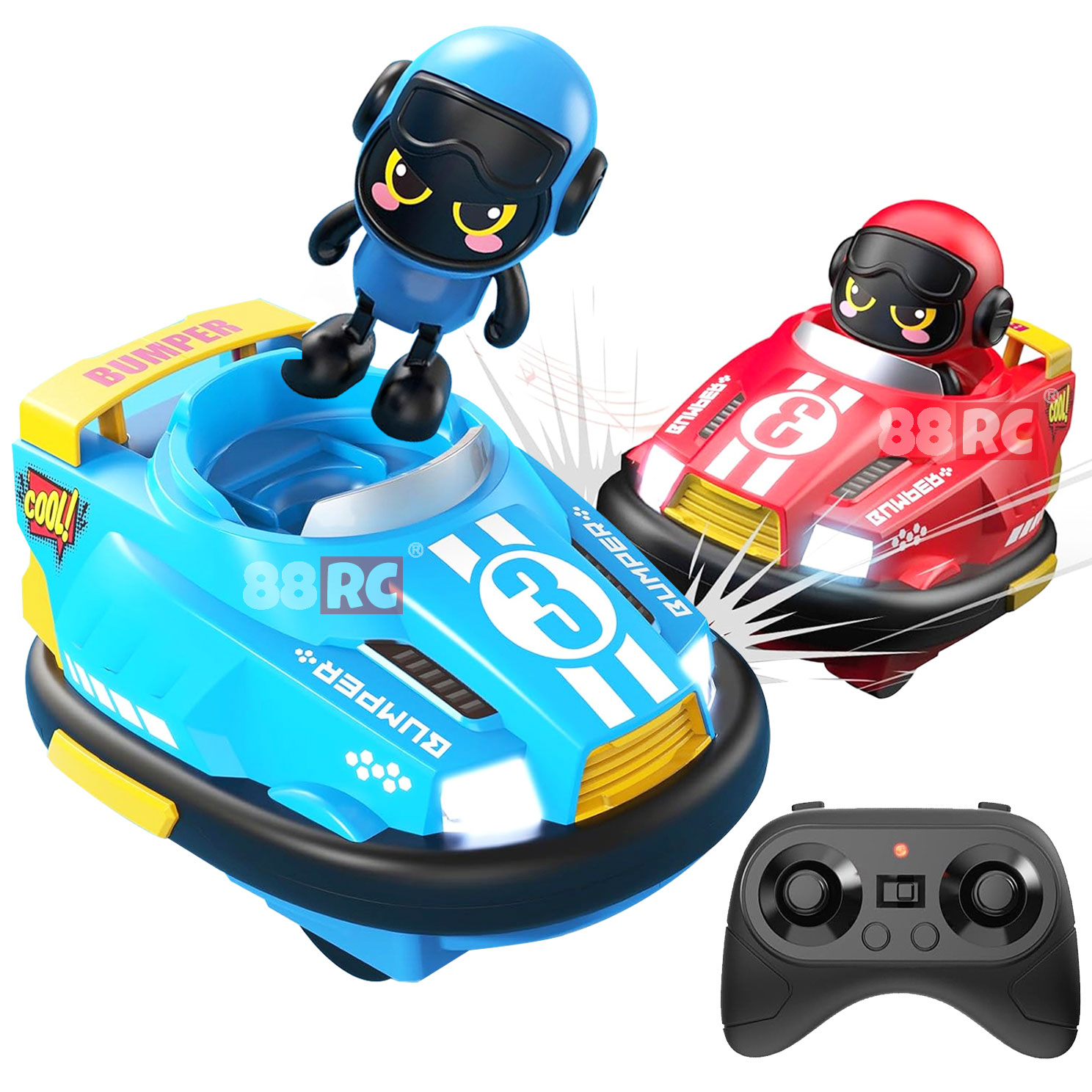 88RC C3 2,4 ГГц мини-эжектор с дистанционным управлением для 2 игроков забавная скорость боевого отскока мини-бампер автомобили Rc аварийный автомобиль игрушки
