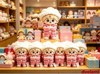 Peluche personnalisée en tissu doux rose pour cadeau promotionnel