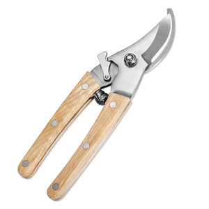 Lu Ban's Work Bypass Pruning Shears Stainless Steel Wood Handle 20-30 Mm For Thick Branches Outdoor Gardening - Product Image 3