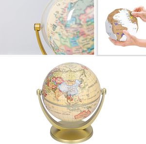 Globe de support en métal de qualité supérieure Surface traditionnelle résistante aux rayures carte de terre rotative décorative pour décor de bureau de bibliothèque d'étude - Product Image 5