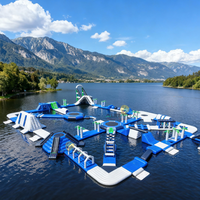 Parc aquatique gonflable géant en PVC, jeux aquatiques gonflables, toboggan aquatique pour adultes, parc aquatique mobile gonflable