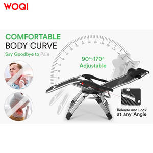 Silla plegable para exteriores Woqi de acero, gravedad cero, con reposapiés, ligera y portátil, para jardín, para personas mayores - Product Image 3