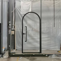 Vente en gros d'usine de portes cintrées en aluminium insonorisées design d'intérieur résidentiel pour le hall extérieur d'appartement de supermarché