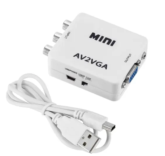 휴대용 AV to RF 미니 HD 비디오 컨버터 내구성 다기능 클래식 질감 어댑터 박스 RF 앰프 TV 스위처