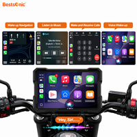 Layar Portabel Motor Bestsonic 7 inci Carplay Nirkabel /Android Auto IP67 Tahan Air Dengan Kamera Ganda TEMPS