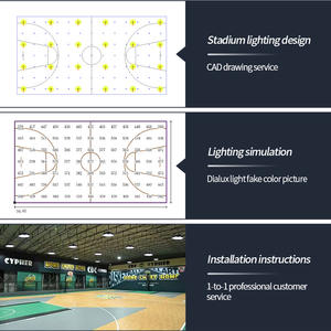 Indoor Basketball Court <strong>Led</strong> Stadium Lighting 100W 150W <strong>200W</strong> <strong>LED</strong> High Bay Light For Warehouse Sport Gym 150LM/W High Bay Light - Product Image 2