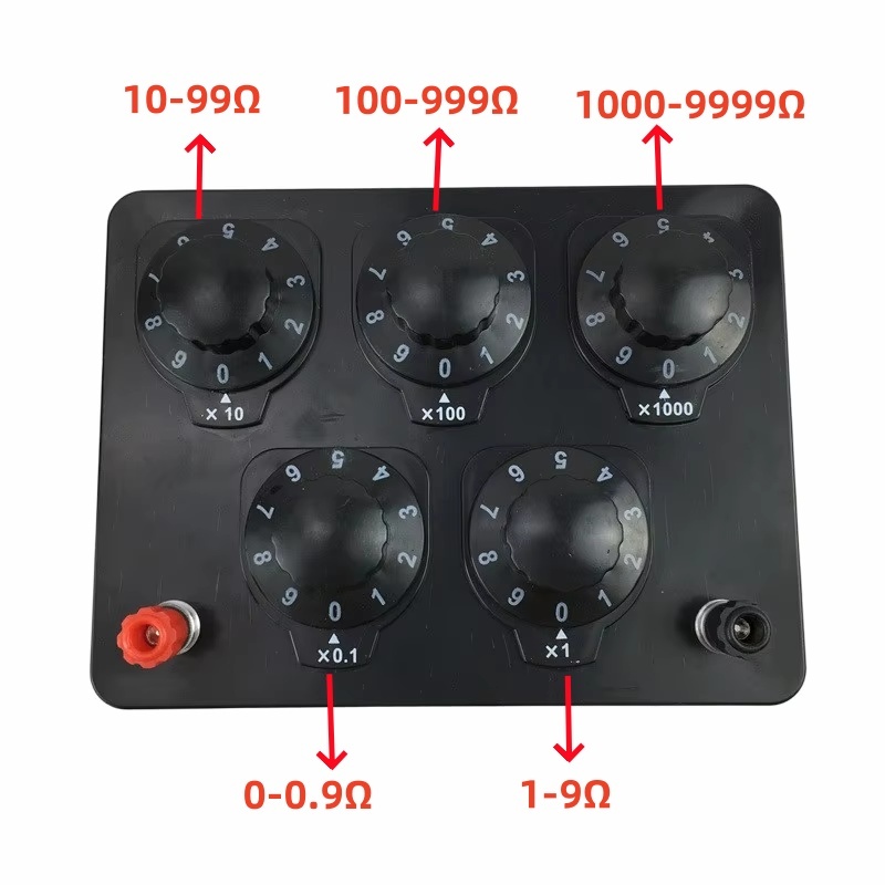 0-9999 Ohm Simple Resistance Box Variable Decade Resistance Teaching Instrument 0-9999 Ohm Simple Resistance Box Variable Decade Resistance Teaching Instrument