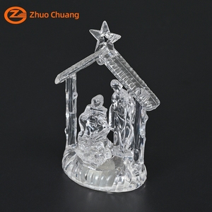 New Design Style Music <b>Box</b> Holy Family Religious Statues Led Nativity Set <b>Christmas</b> Jesus Birth Ornament B-007 Jesus Birth Ornam - Product Image 3