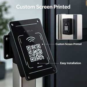 Panneau acrylique noir personnalisé imprimé à l'écran avec trous de fixation, plaque de contrôle d'accès pour lecteur de cartes RFID et scanner de codes QR - Product Image 2