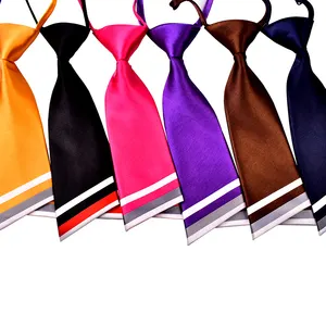 Thiết kế mới thời trang nữ sọc dao-loại hai lớp Polyester thiết kế cổ BOW TIE cho cô gái