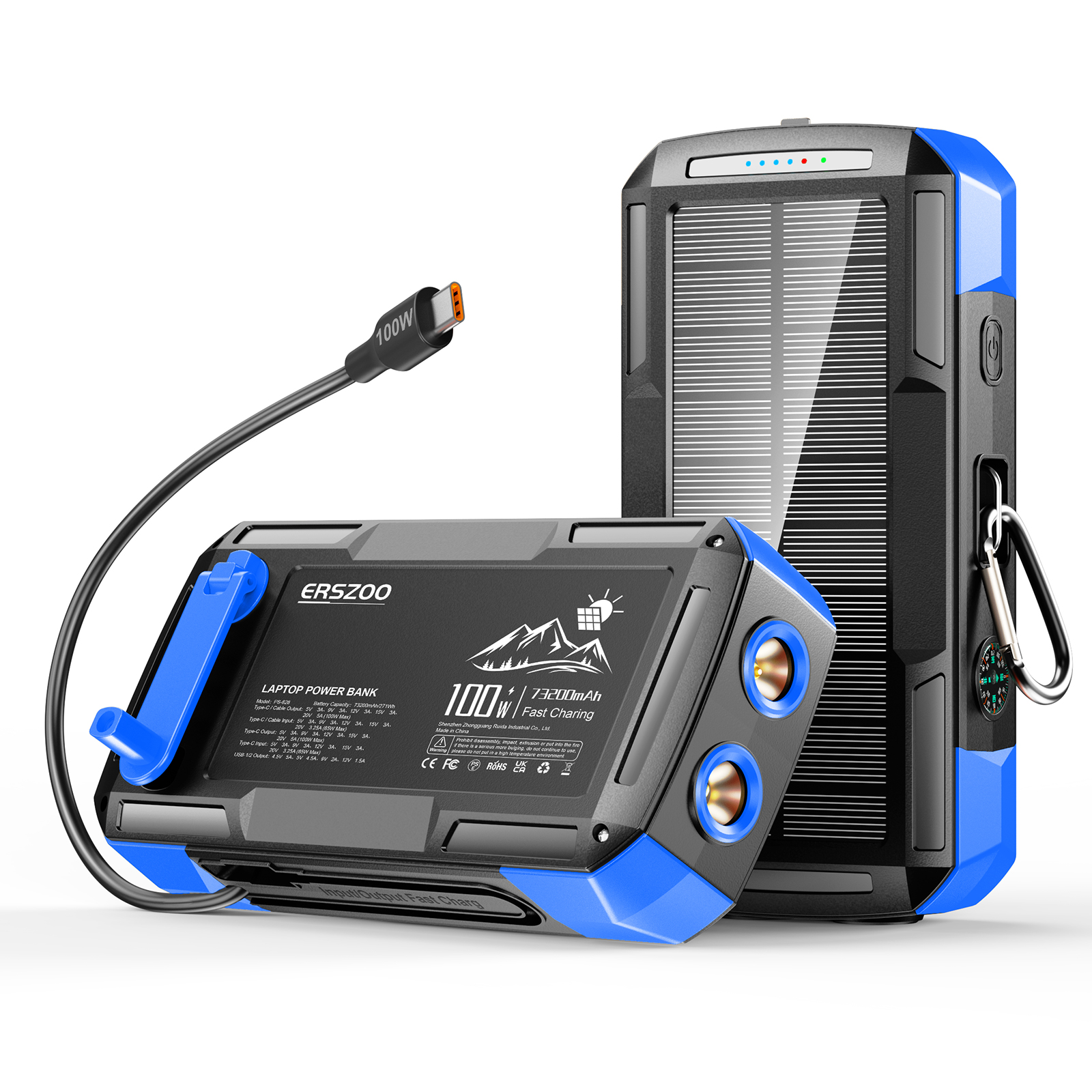 Chargeur Solaire Universel Eco Miracle – 3W, Batterie 2600 MAh, Bluetooth