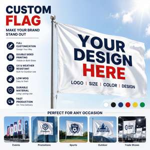High Quality Personalized Polyester Flags with Logo Double Sided Sublimation Printing Advertising Banner Custom 3x5 FT Flag