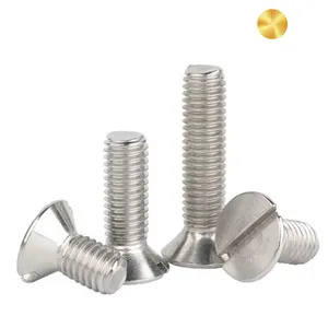 BS 450 Inch Size Slotted Flat/Countersunk Head Machine Screws 1/8 3/16 7/32 1/4 5/16 3/8 7/16 1/2 9/16 5/8 3/4