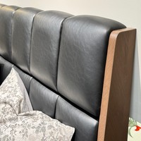 Ensemble de lit king size VONLIVA en bois massif et cuir, design confortable, meubles de chambre à coucher de luxe, garantie de 10 ans