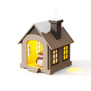 Air Fog Aromathérapie Humidificateur de bureau Snow House Veilleuse Ultrasonic Spray pour la <span class=keywords><strong>maison</strong></span> Voiture Chambre Portable Cadeaux de Noël - Product Image 6