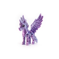 Figurine de Pégase imprimée en 3D en PLA, cheval ailé à dégradé violet articulé, animal mythique, jouet, option de logo personnalisé, unique