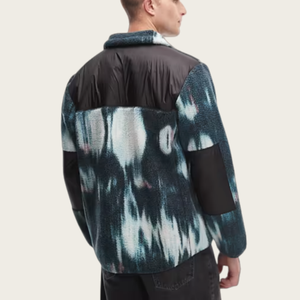 Chaqueta de Forro Polar Berber Personalizada para <span class=keywords><strong>Hombre</strong></span>, Estilo Urbano, Gruesa, con Cremallera y Estampado - Product Image 3