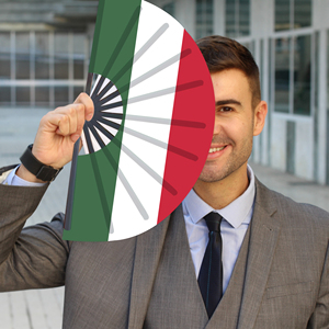 Abanicos Plegables de Bambú con la Bandera de Hungría al por Mayor, Abanico de Mano para Carnaval, Boda, Festival, Fiesta, Agencia de Viajes - Product Image 3