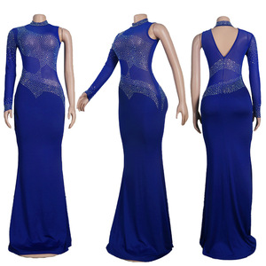 VK2225 Wholesale <strong>Customized</strong> Gowns for Women Evening <strong>Dresses</strong> Slim Mesh Single Sleeve Diamond <strong>Dress</strong> Sexy Night Club <strong>Dress</strong> - Product Image 3