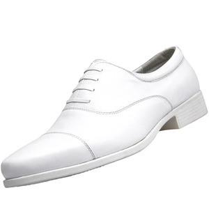 Chaussures habillées en cuir blanc pour hommes, idéales pour les occasions formelles et les mariages, respirantes, à enfiler, taille 255E - Product Image 2